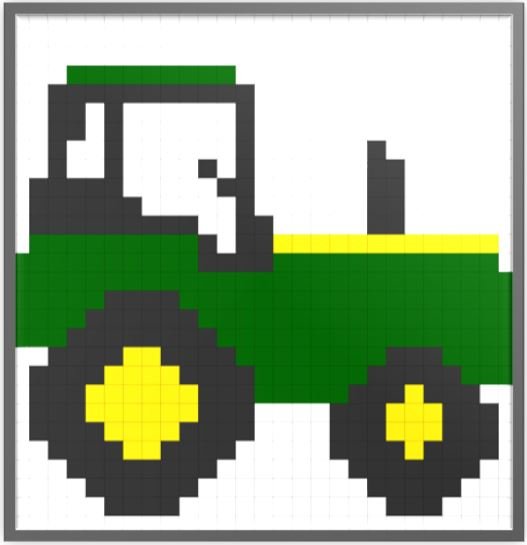 Printable Graph Tractor Pattern Tractor | TenSisters Handicraft