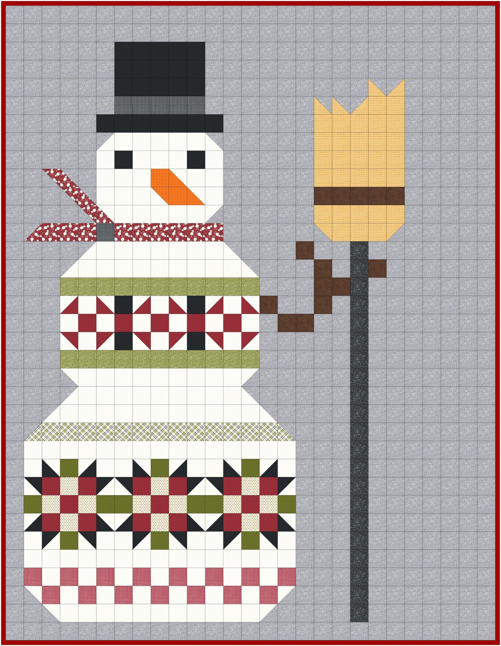 Patchwork Snowman TenSisters Handicraft
